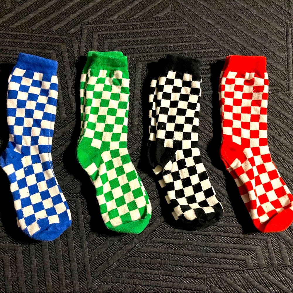 Checkered Socks 4 pair